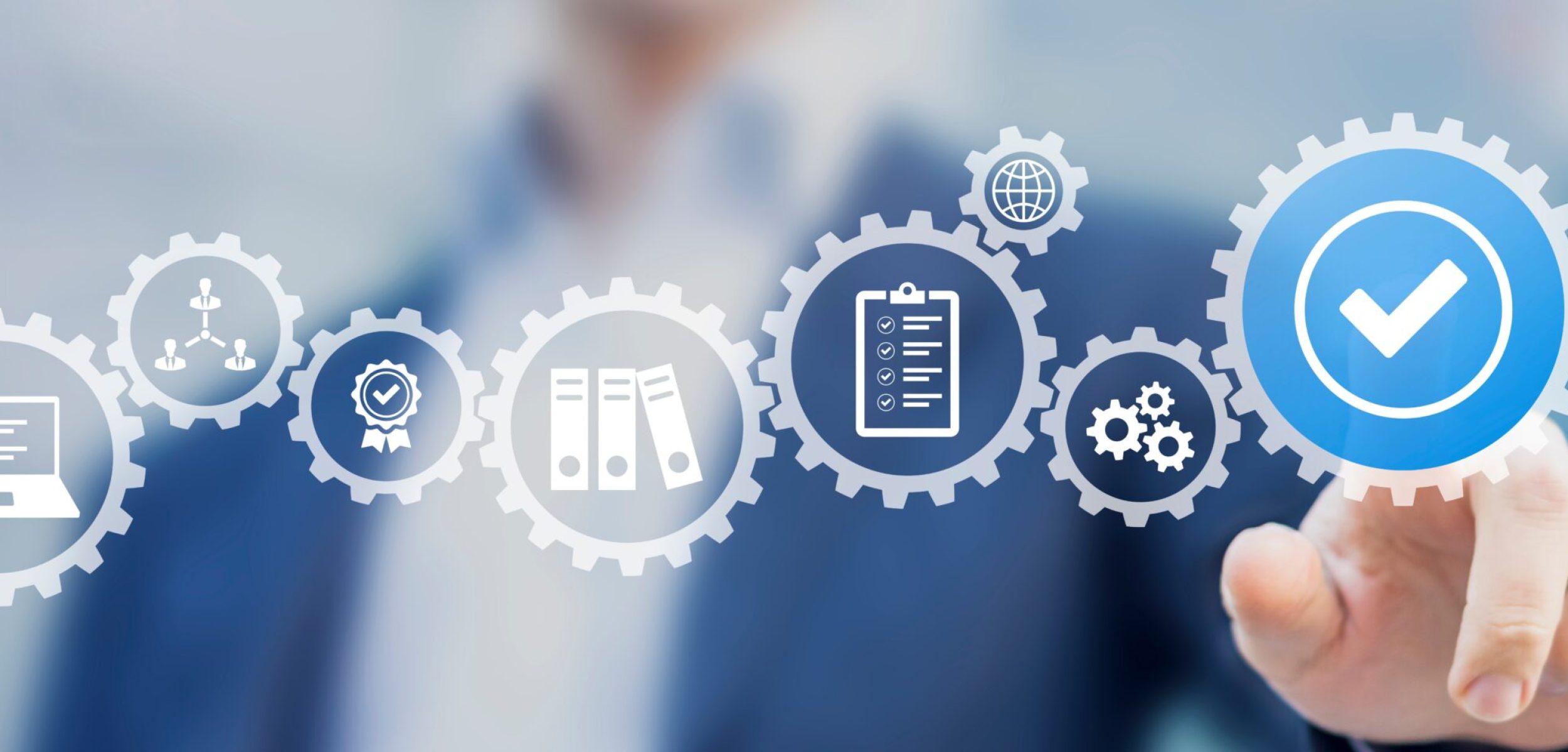 Quality management with QA (assurance), QC (control) and improve Quality management with QA (assurance), QC (control) and improvement. Standardization and certification concept. Compliance to regulations and standards. Concept with manager or auditor.